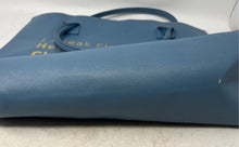 Load image into Gallery viewer, LA|TC Womens Blue Textured Vegan Leather Double Handles Magnetic Tote Bag
