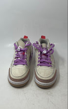 Load image into Gallery viewer, Nike Kids Air Jordan Spizike Low Beige Purple Lace-Up Sneaker Shoes Size 5Y
