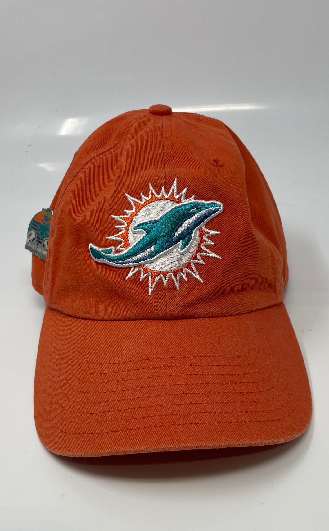 '47 Mens Orange Miami Dolphins Clean Up Adjustable Strapback Hat Size OS