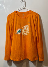 Load image into Gallery viewer, Nike Mens Orange Dri-Fit Miami Dolphins NFL Long Sleeve T-Shirt Size M
