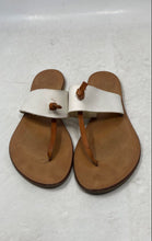 Load image into Gallery viewer, Joie A La Plage Womens Nice White Khaki Leather Slip-On Flat Sandals Size EU 38
