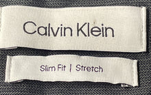 Load image into Gallery viewer, Calvin Klein Mens Gray Slim Fit Stretch Collared Dress Shirt Size 15 1/2
