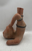 Load image into Gallery viewer, Clay Terracotta Water Jug Man Collectible Pottery Repro 11 Inch Inah Mexico
