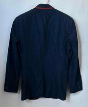 Load image into Gallery viewer, Hugo Boss Mens Blue Red Notch Lapel Flap Pocket Two-Button Blazer Jacket Sz 34R
