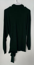 Load image into Gallery viewer, MNG Womens Green Knitted Mock Neck Tie Waist Pullover Sweater Size Medium
