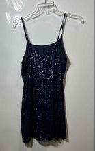 Load image into Gallery viewer, Aeropostale Womens Blue Sequin Adjustable Strap Mini Dress Size M With Tag
