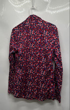 Load image into Gallery viewer, Zara Mens Red Floral Printed Cotton Long Sleeve Slim Fit Button-Up Shirt Size S
