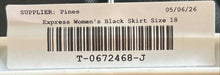 Load image into Gallery viewer, Express Womens Black Pleated Stitch Back-Zip A-Line Skirt Size 18
