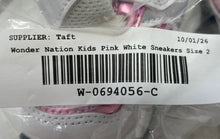 Load image into Gallery viewer, Wonder Nation Girls Chunky Jogger Pink White Hook &amp; Loop Sneakers Shoes Size 2

