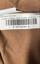 Load image into Gallery viewer, Forever 21 Womens Brown Long Sleeve Hooded Open Front Cardigan Sweater Size L
