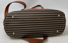 Load image into Gallery viewer, Boots N Bags Womens Brown Striped Double Handle Shoulder Tote Purse
