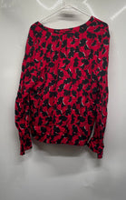 Load image into Gallery viewer, Tommy Hilfiger Womens Red Black Printed Long Sleeve Blouse Top Size XL
