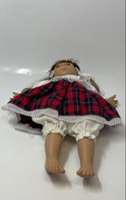Load image into Gallery viewer, Red Plaid Dress Brown Hair Freckles Fashion Play Collector Doll
