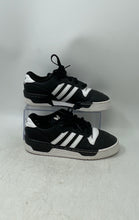 Load image into Gallery viewer, Adidas Boys Rivalry Low IF5245 Black Leather Round Toe Sneakers Shoes Size 5
