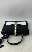Load image into Gallery viewer, Aldo Womens Black White Animal Print Outer Pockets Top Handle Handbag
