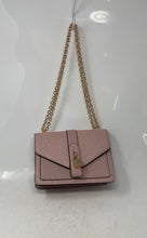 Load image into Gallery viewer, Aldo Womens Light Pink Gold-Tone Chain Strap Flap Over Lined Crossbody Handbag
