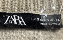 Load image into Gallery viewer, Zara Womens Cream Long Sleeve Turtleneck Knitted Pullover Sweater Size Small
