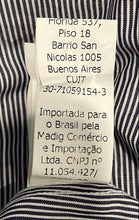 Load image into Gallery viewer, Authentic Carolina Herrera Mens Black White Striped Dress Shirt Size 15.5
