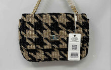 Load image into Gallery viewer, Urban Womens Black &amp; Brown Houndstooth Chain Strap Shoulder Purse With Tag
