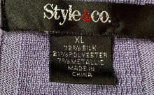 Load image into Gallery viewer, Style&amp;Co. Womens Purple 3/4 Sleeve Collarless V-Neck Pullover Sweater Size XL
