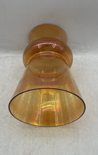 Load image into Gallery viewer, Vintage Arise &amp; Restore Amber Engraved Glass Pedestal Apothecary Urn With Lid
