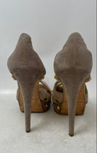 Load image into Gallery viewer, Brian Atwood Womens 140mm Pink Beige Cutout Studded High Platform Heels Size 36
