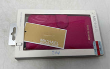 Load image into Gallery viewer, Michael Kors Womens Pink Leather Folio Phone Case For Apple iPhone 7 With Box
