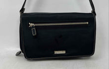 Load image into Gallery viewer, Rosetti Womens Black Adjustable Strap Flap Over Lined Crossbody Bag
