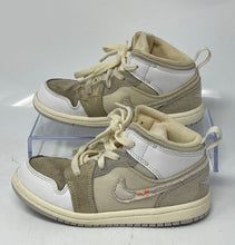 Load image into Gallery viewer, Authentic Nike Kids Jordan 1 Mid SE Beige White Sneaker Shoes Size 10C
