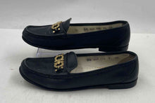 Load image into Gallery viewer, Authentic Salvatore Ferragamo Womens Black Slip-On Loafer Shoes Size 7.5 Damaged
