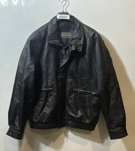 Load image into Gallery viewer, David Taylor Mens Black Leather Long Sleeve Front Full-Zip Motorcycle Jacket XLT
