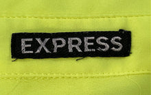 Load image into Gallery viewer, Express Womens Yellow Long Sleeve Collared Button-Up Shirt No Size
