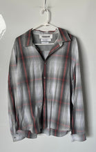 Load image into Gallery viewer, Calvin Klein Mens Gray Red Plaid Print Long Sleeve Collared Button-Up Shirt XL
