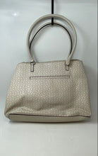 Load image into Gallery viewer, Guess Womens Beige &amp; White Monogram Double Handle Shoulder Bag With Coin Wallet
