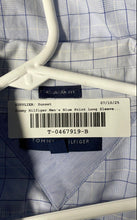 Load image into Gallery viewer, Tommy Hilfiger Mens Blue Plaid Print Long Sleeve Dress Shirt Size 32-33
