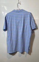 Load image into Gallery viewer, Polo Ralph Lauren Mens Light Blue White Striped Cotton Polo Shirt Size Large
