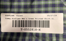Load image into Gallery viewer, Tommy Hilfiger Mens Green Plaid Print Cotton Long Sleeve Dress Shirt Size L 16.5
