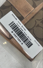 Load image into Gallery viewer, Coach Womens Brown Signature Print Credit Card Slots Bifold Wallet

