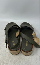 Load image into Gallery viewer, Michael Kors Womens Green Leather Open Toe Espadrille Sandals Size 8.5M
