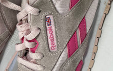 Load image into Gallery viewer, Reebok Girls Classic 100246870 Pink And Gray Lace-Up Sneakers Shoes Size 11
