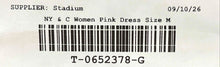Load image into Gallery viewer, New York &amp; Company Womens Pink Cotton Short Sleeve V-Neck A-Line Dress M W/Tag
