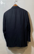 Load image into Gallery viewer, Andrew Fezza Mens Black Herringbone Notch Lapel Three-Button Blazer Size L39
