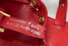 Load image into Gallery viewer, Authentic Tory Burch Womens Red Leather Studded Buckle Thong Sandals Size 7.5M

