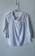 Load image into Gallery viewer, Michael Kors Womens White 3/4 Sleeve Off-The-Shoulder Blouse Top Size XS
