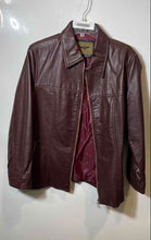Load image into Gallery viewer, RGA Mens Burgundy Collared Long Sleeve Full-Zip Jacket Size Large
