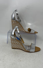 Load image into Gallery viewer, Coach Womens Sharrin Q1884 Silver-Tone Brown Ankle Strap Sandals Size 7.5 B
