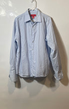 Load image into Gallery viewer, Emanuel Ungaro Mens Blue Geometric Cotton Long Sleeve Button-Up Shirt Size XL
