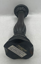 Load image into Gallery viewer, Antique Fitz &amp; Floyd Matte Black Resin Fluted Pedestal Design Candlestick Holder

