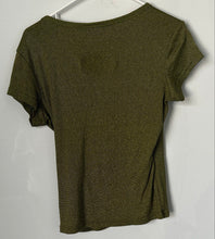 Load image into Gallery viewer, Express Womens Green Short Sleeve V-Neck Pullover Wrap Blouse Top Size Large

