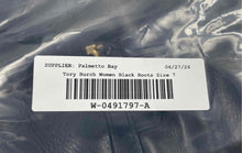 Load image into Gallery viewer, Authentic Tory Burch Womens Eloise Black Leather Riding Boots Size 7M Damaged
